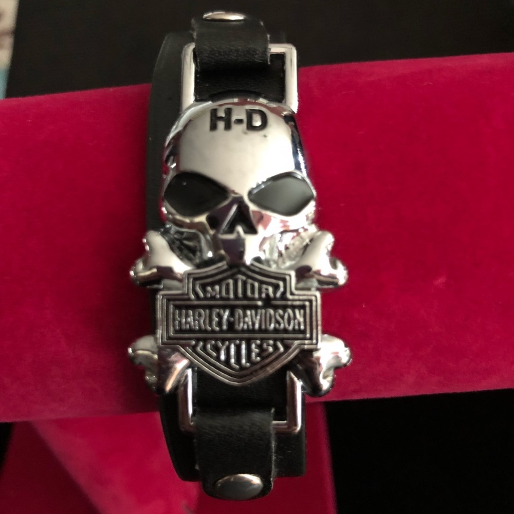 Leather Harley Davidson leather bracelet